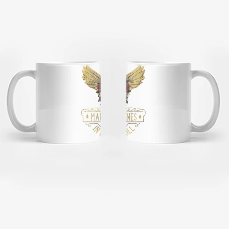 Rock and Roll Skull Design Coffee Mug
