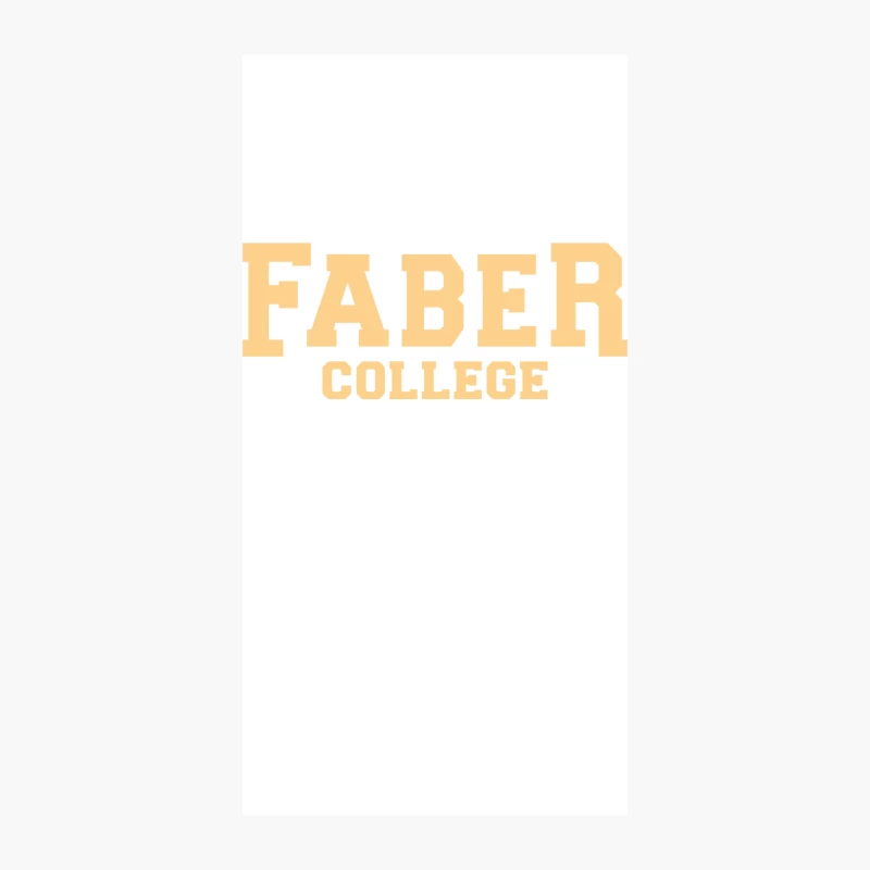 Yellow Faber College Logo Typography iPhone Case