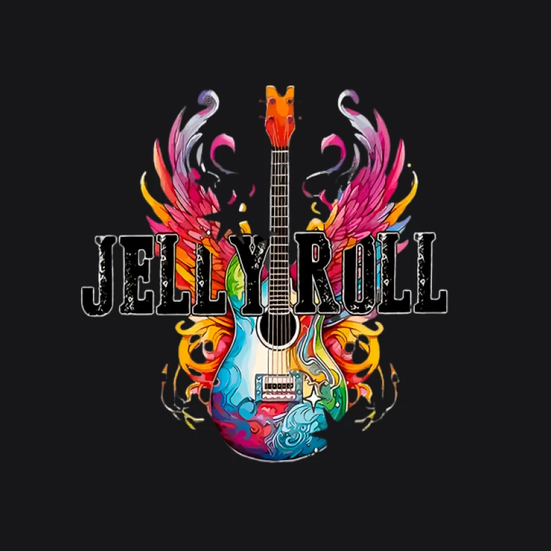 Bunte E-Gitarre mit Flügeln Herren Pullover Hoodie