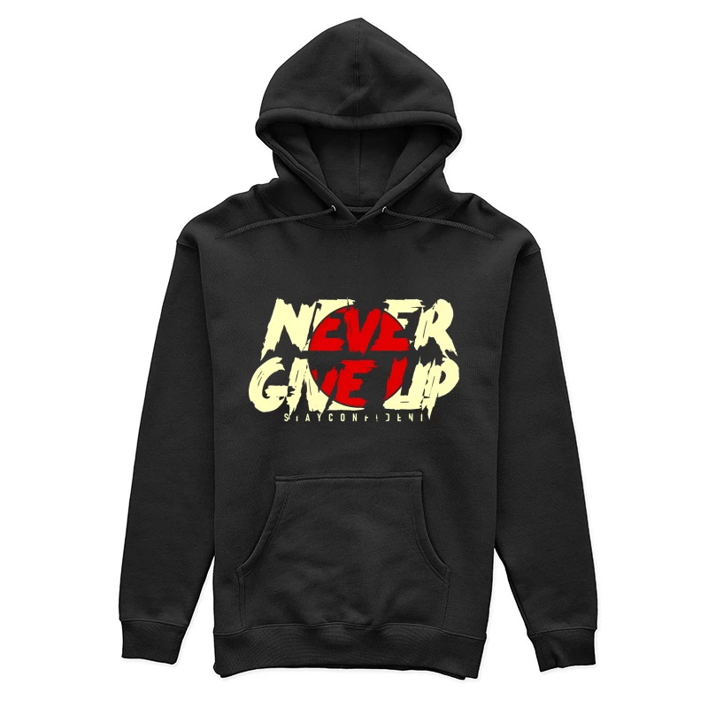 Motivationsbotschaft mit rotem Akzent Damen Pullover Hoodie