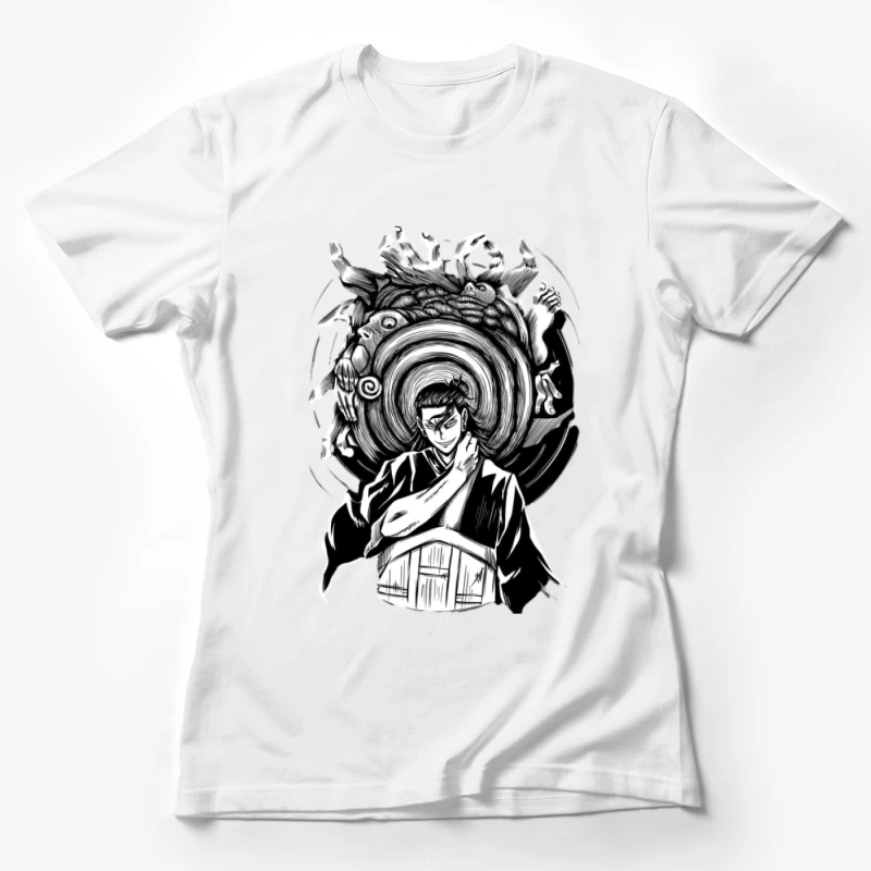 Mystischer Krieger mit Wirbelmuster Damen T-Shirt