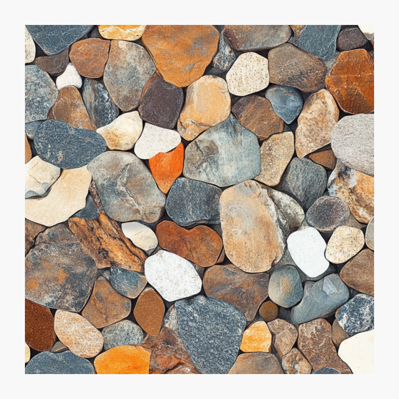 Colorful Assortment of Natural River Rocks and Pebbles Pin