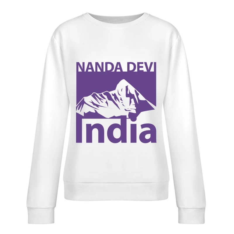 Nanda Devi Berglogo in Indien Damen Pullover Sweatshirt