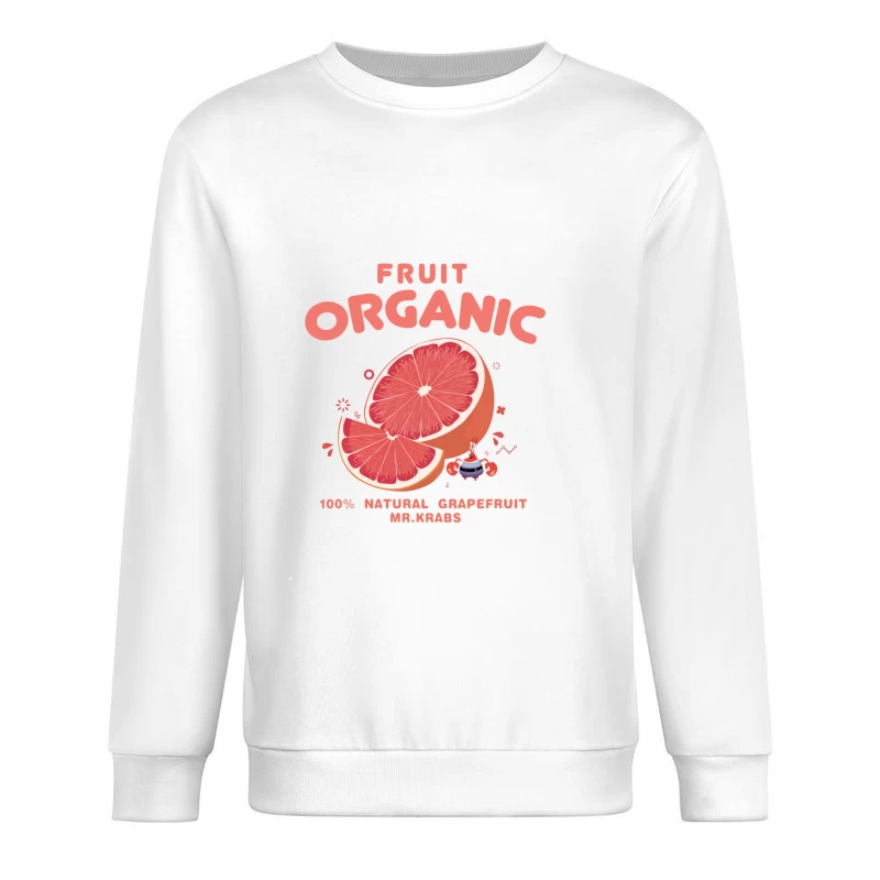 Organischer Grapefruit-Charakter-Entwurf Herren Pullover Sweatshirt