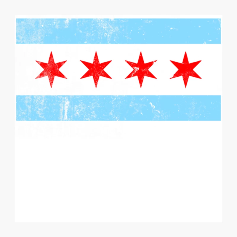 Chicago Flag, distressed Pin