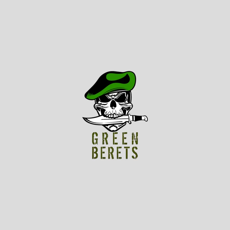 Green Berets Special Forces Skull and Knife Emblem Baseball Cap