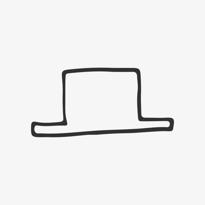 Silhouette de Chapeau Minimaliste Homme Sweat-shirt à enfiler