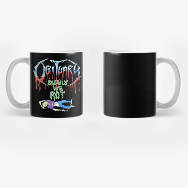 Obituary Slowly We Rot Coffee Mug