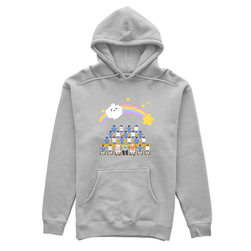 Niedliche Cartoon-Schulklasse Damen Pullover Hoodie
