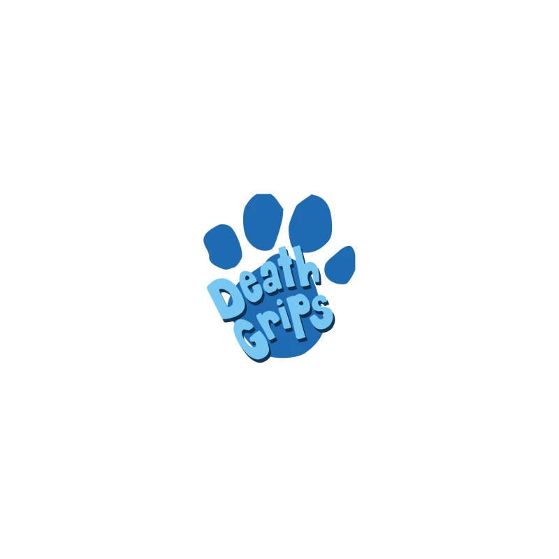 Death Grips Blue Paw Print Logo Design Coffee Mug