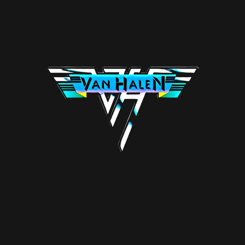 Van Halen Classic Band Logo in Retro 80s Style Male T-Shirt