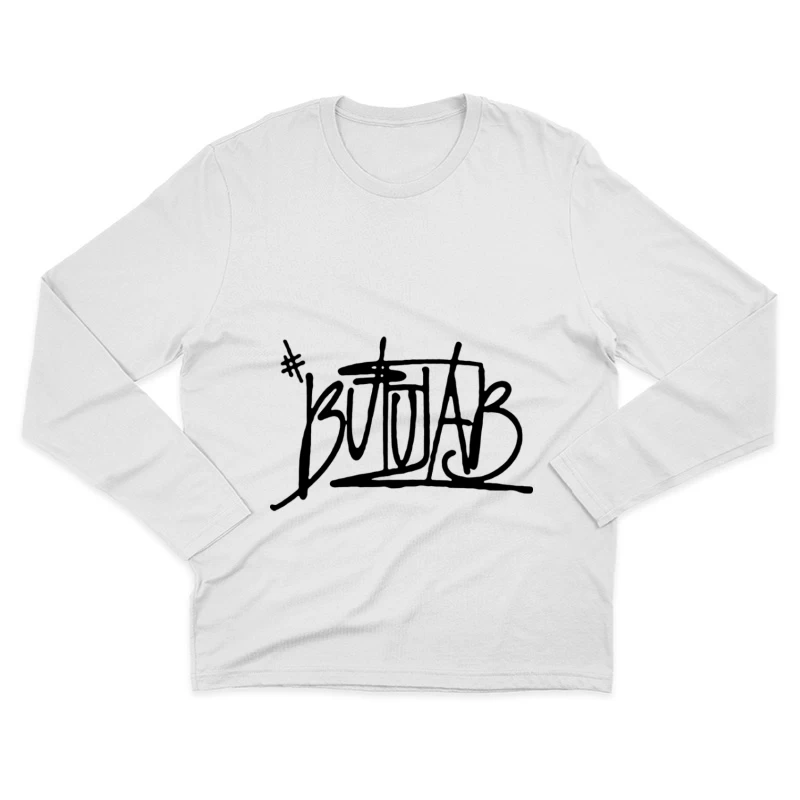 Graffiti-Stil Schriftzug Herren Langarm T-Shirt