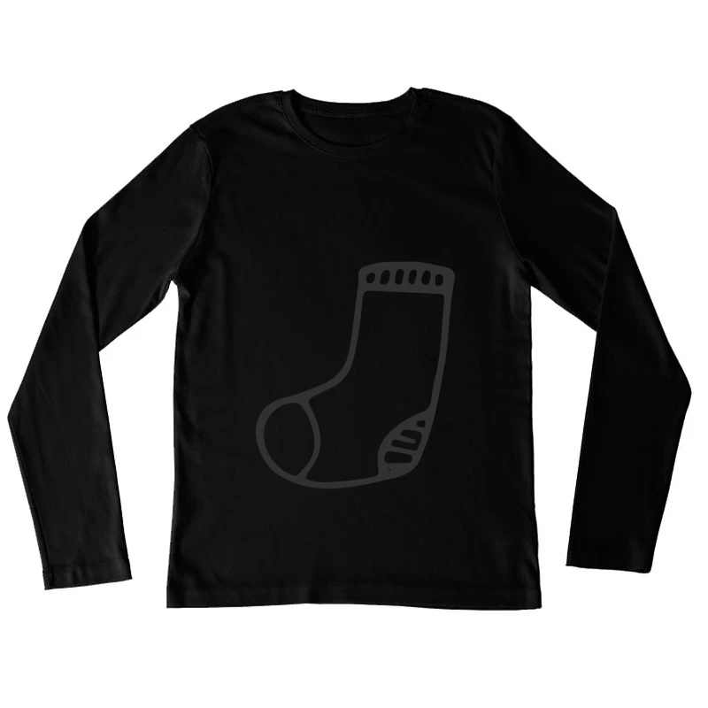 Icône de chaussette minimaliste Femme Manches Longues T-Shirt