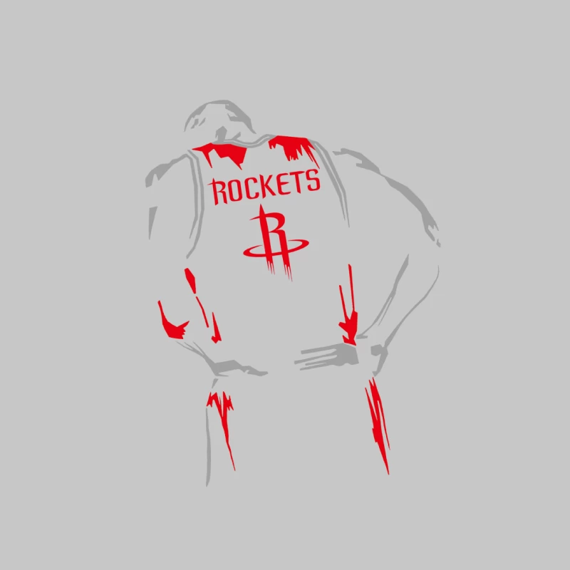 Basketballspieler im Rockets-Trikot Herren Langarm T-Shirt
