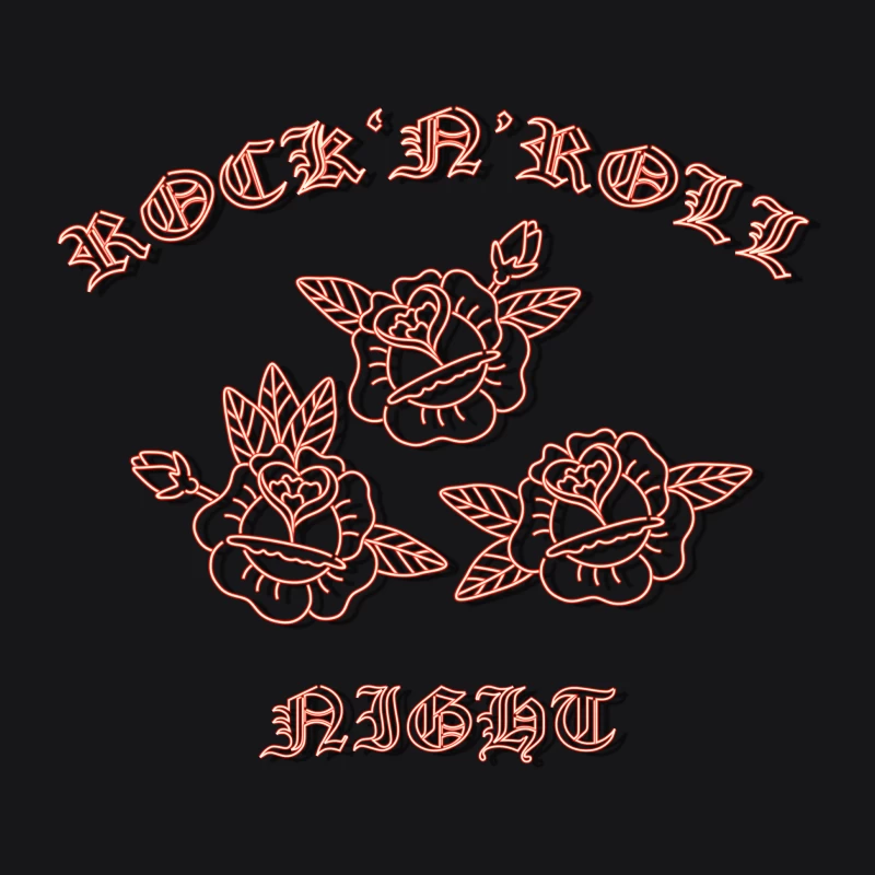 Nuit Rock'n'Roll avec Roses Homme Sweat à capuche