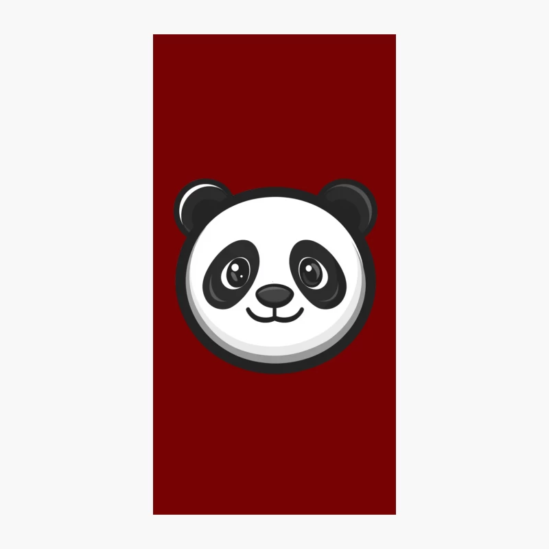 Cute Cartoon Panda Icon Smiling iPhone Case