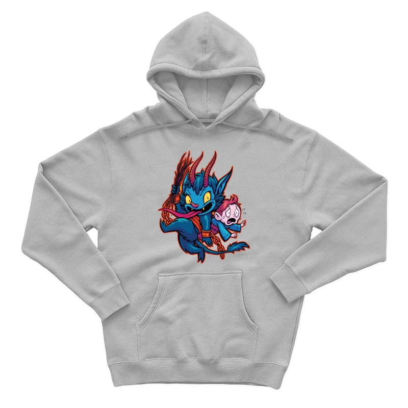 Playful Demon with a Child Male Pullover Hoodie