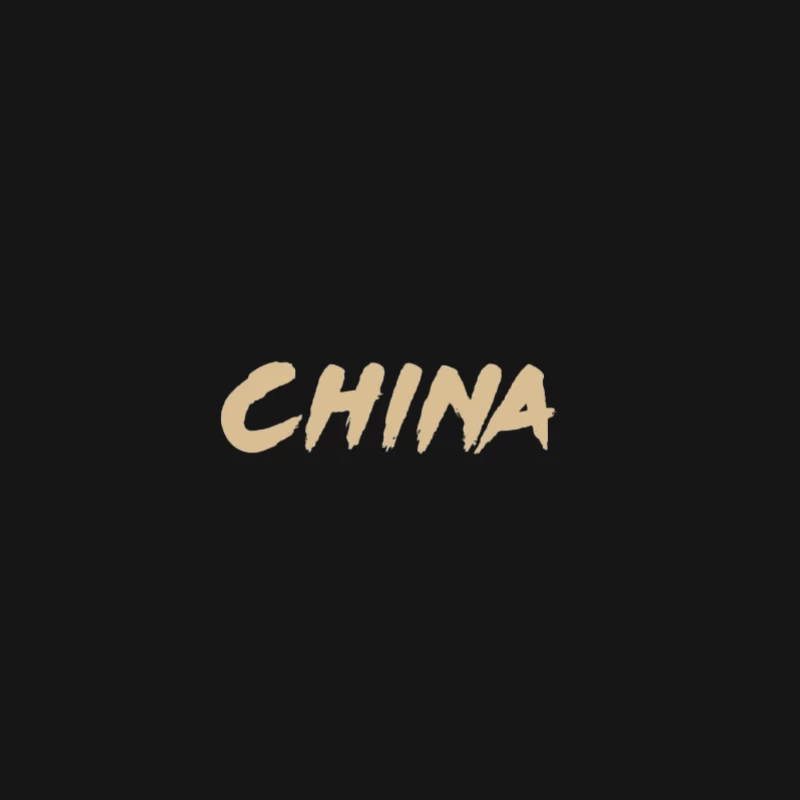 Scritta CHINA in Beige Maglietta maniche lunghe Uomo