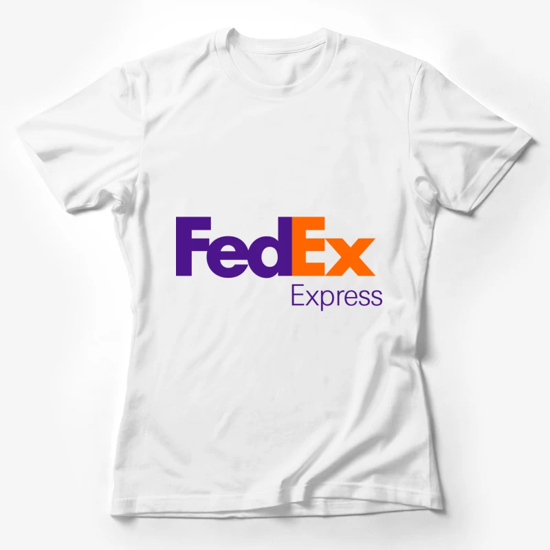 FedEx Express Corporate Logo Design in Purple and Orange Female T-Shirt