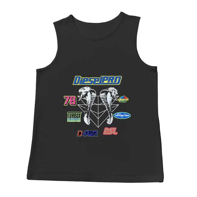 Sportliches Cobramotors Design mit Logos Herren Tanktops