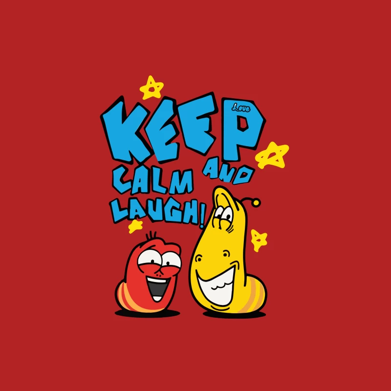 Humorvolle Cartoon-Larven mit motivierendem Spruch Herren T-Shirt