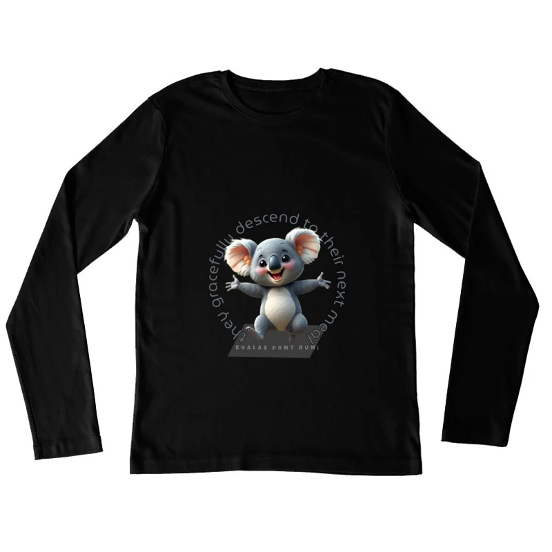 Playful Cartoon Koala Female Long Sleeve T-Shirt