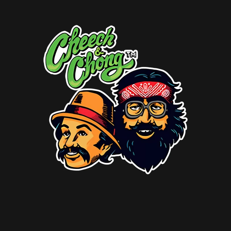 Cheech & Chong Retro Cartoon Logo Design Male Long Sleeve T-Shirt