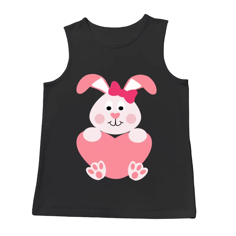 Lapin mignon avec cœur rose Homme Débardeur