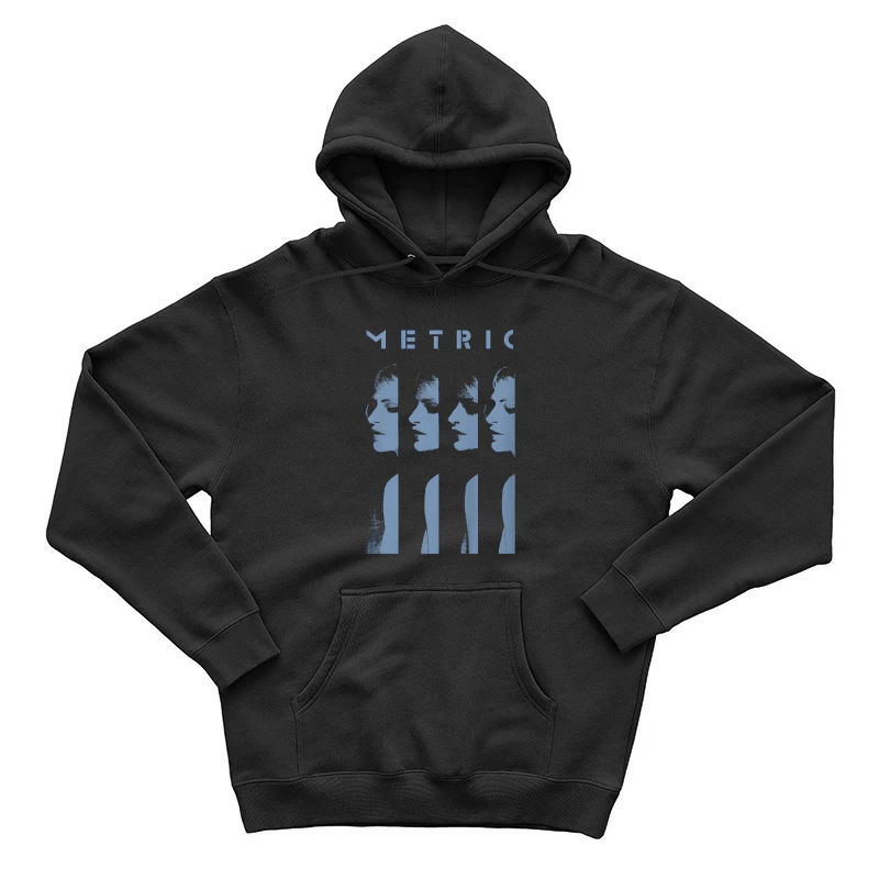 Metric Sliced Blue Male Pullover Hoodie