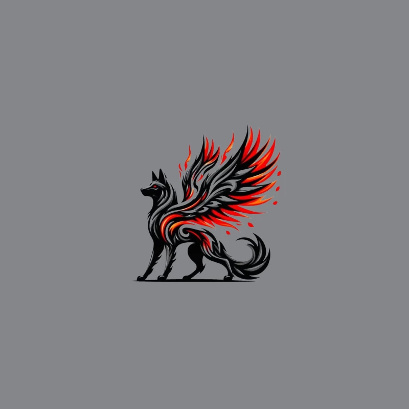Winged Wolf Fantasy Art Coffee Mug