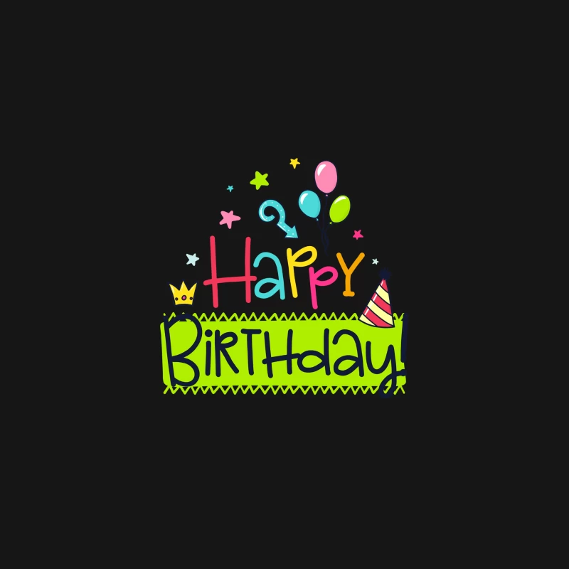 Joyeux Anniversaire Multicolore Femme T-Shirt
