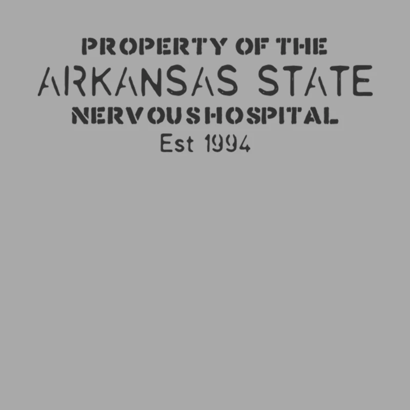 Arkansas State Nervous Hospital Property Label Female Pullover Hoodie