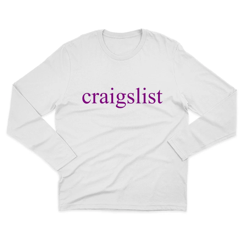 Craigslist Purple Logo Design Male Long Sleeve T-Shirt