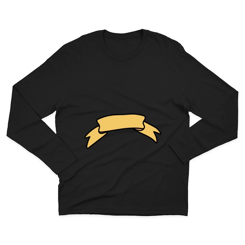 Bannière ruban jaune Homme Manches Longues T-Shirt