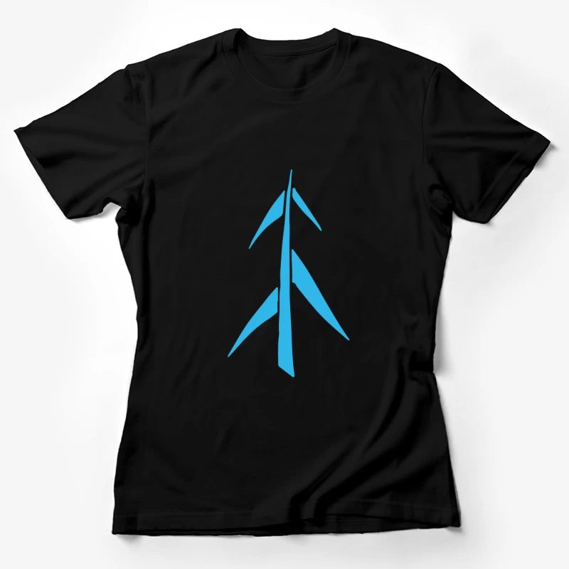 Symbole moderne bleu Femme T-Shirt