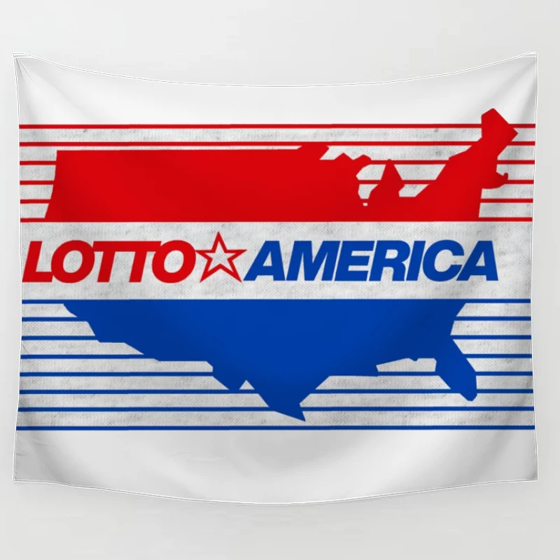 Lotto America Patriotic Logo Design with USA Map Tapestry