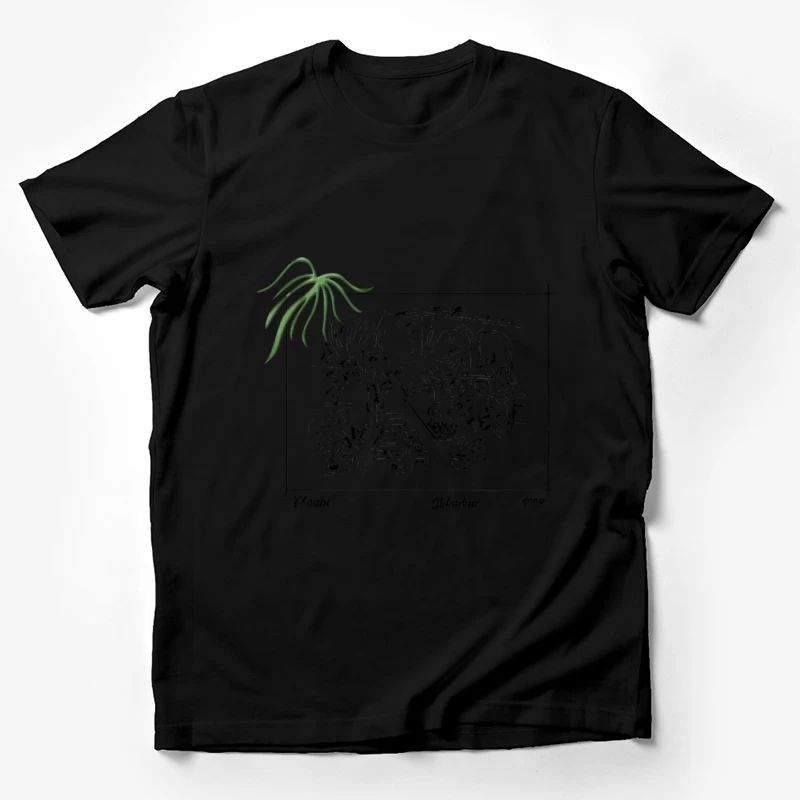 Mediterraner Garten mit Pflanzen Herren T-Shirt