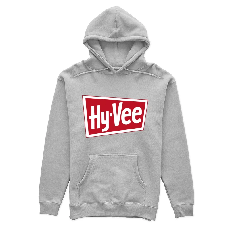 Hy-Vee Supermarket Chain Logo in Red and White Female Pullover Hoodie