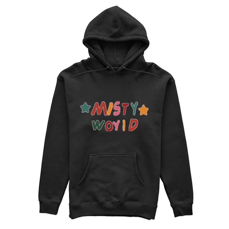 Bunter Schriftzug mit Sternen Damen Pullover Hoodie