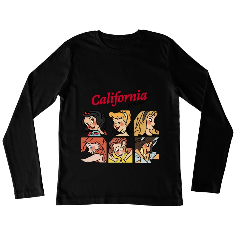 Disney Prinzessinnen Kalifornien Damen Langarm T-Shirt