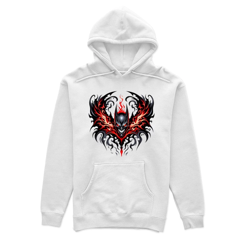 Düsterer Schädel mit Flammen Damen Pullover Hoodie