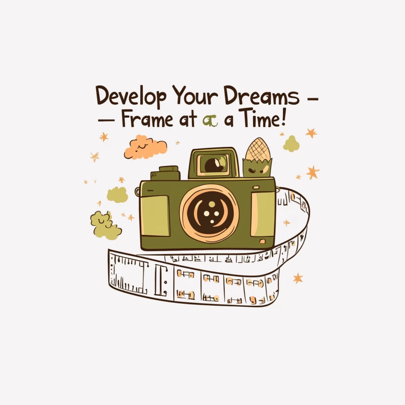 Inspiring Camera Dreams: Motivational Photography Quote Male T-Shirt
