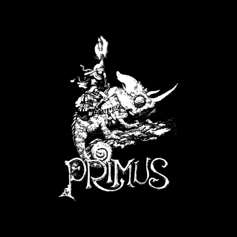 Abstract Swirling Typography: Primus Logo Design Pin