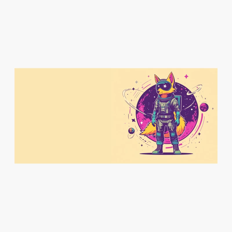 Cosmic Space Fox Astronaut Illustration Coffee Mug