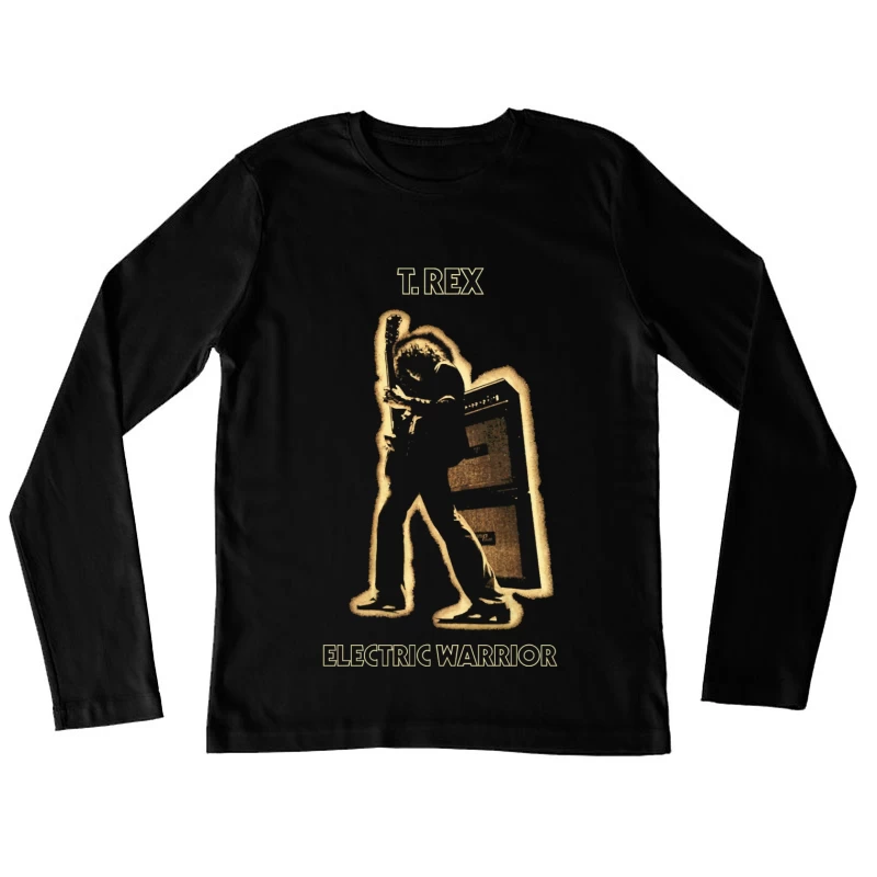 T.Rex 'Electric Warrior' Classic Rock Album Cover Silhouette Female Long Sleeve T-Shirt