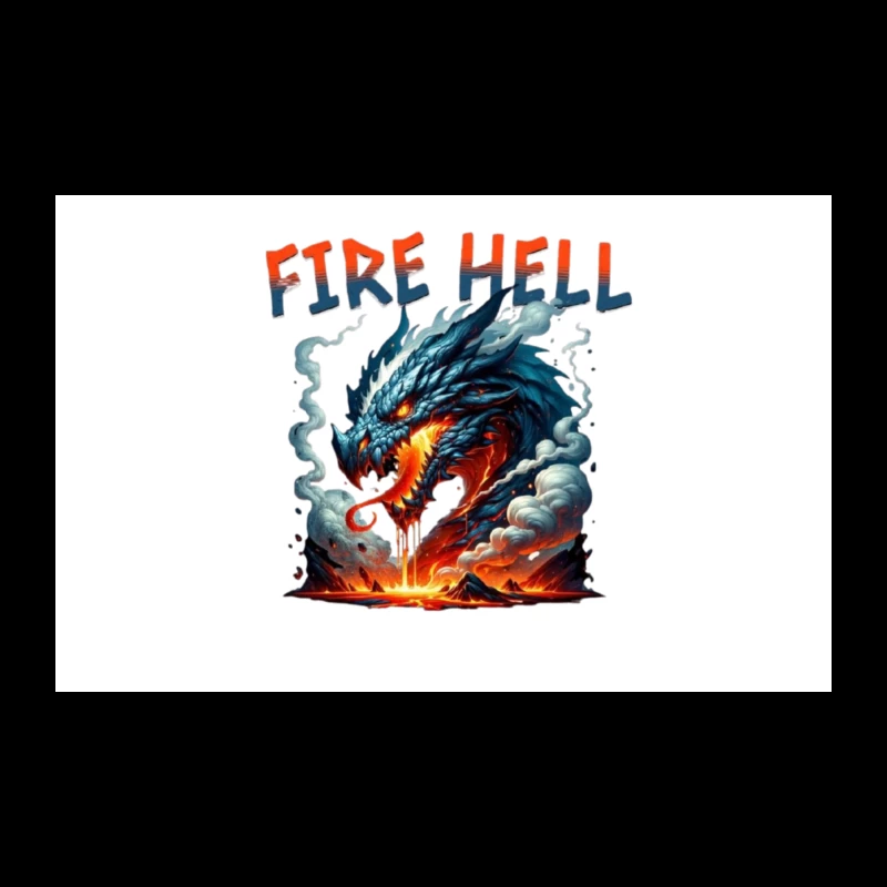 Fire Hell Dragon with Glowing Flames Travel Mug