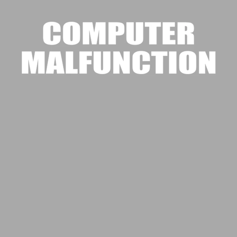 Computer Malfunction Male Pullover Hoodie