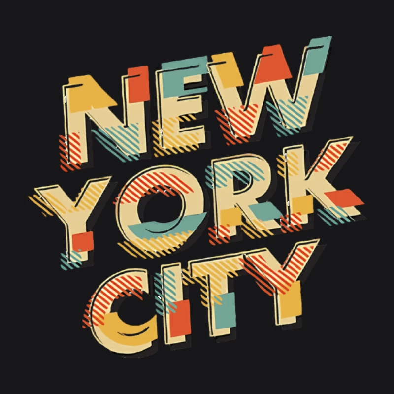 Retro New York City Text Herren Pullover Hoodie