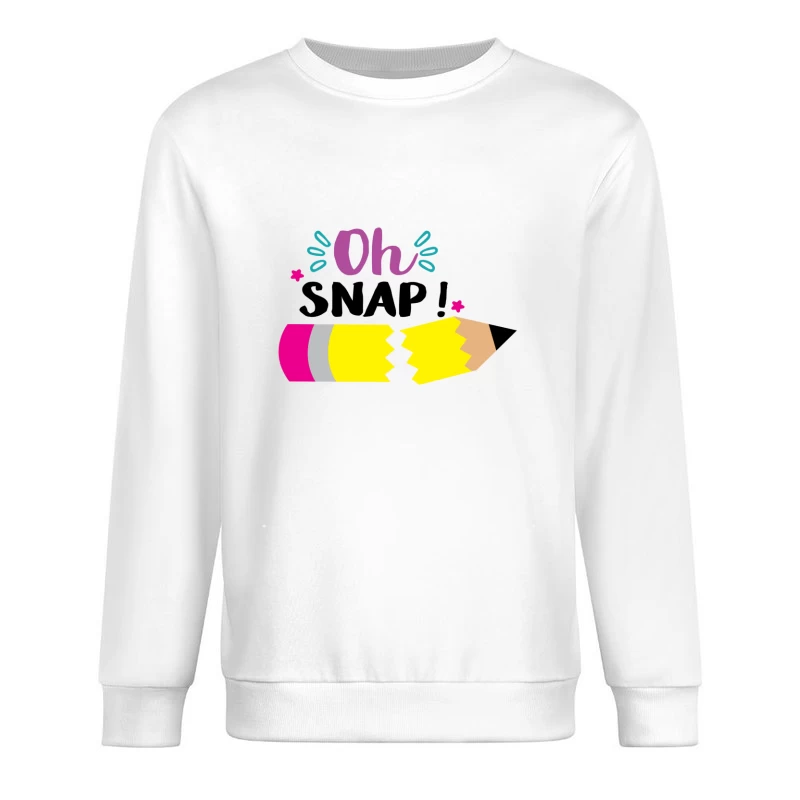 Illustration de crayon cassé avec texte fantaisie Homme Sweat-shirt à enfiler
