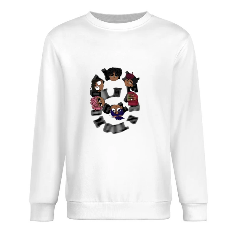 Personnages de dessin animé en cercle artistique Homme Sweat-shirt à enfiler